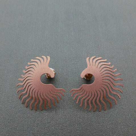 Brincos &ldquo;Cinderela&rdquo; Ouro Rosa (L)