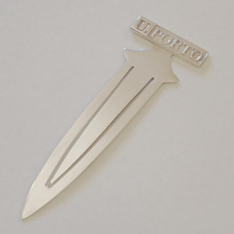 Marcador de Páginas UP em prata (Rectângular)