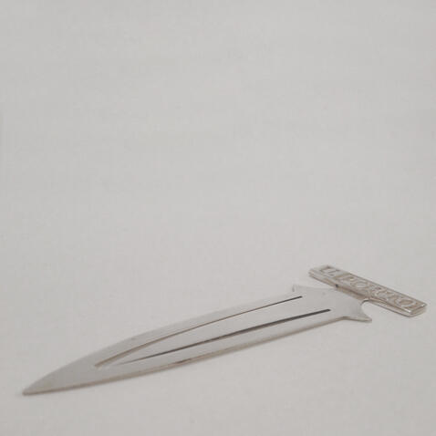 Marcador de Páginas UP em prata (Rectângular)