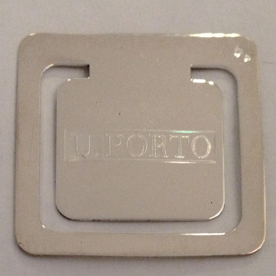 Marcador de Páginas UP em prata (Quadrado)
