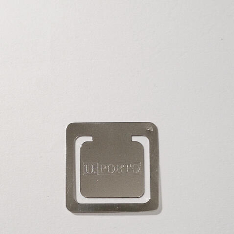 Marcador de Páginas UP em prata (Quadrado)