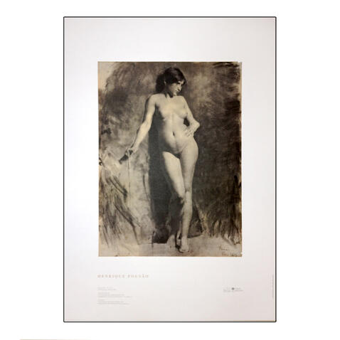 Reprodução Henrique Pousão -&rdquo;Modelo Vivo&rdquo; (Carvão)