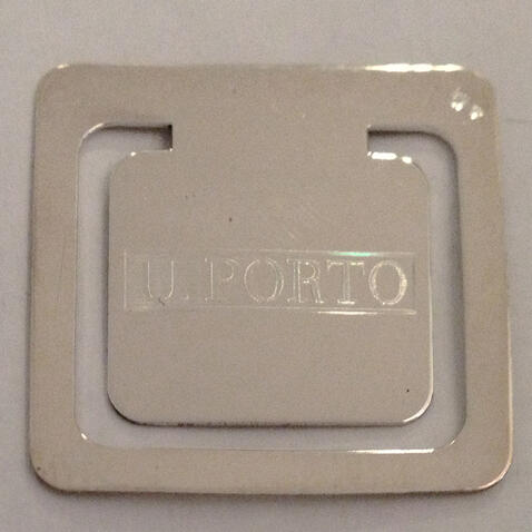 Marcador de Páginas UP em prata (Quadrado)