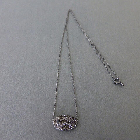 Correntinha &ldquo;Crystal&rdquo; de Prata com Banho de Ródio