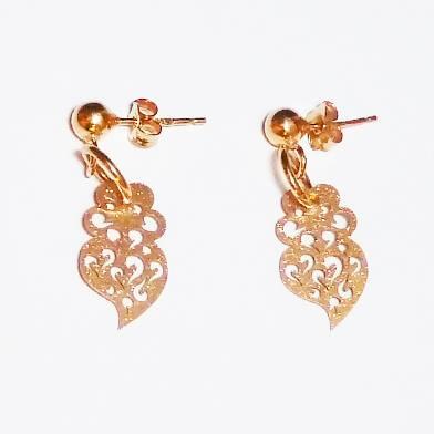 Brincos Gancho &ldquo;Coração de Viana&rdquo; pequenos