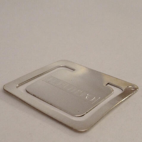 Marcador de Páginas UP em prata (Quadrado)