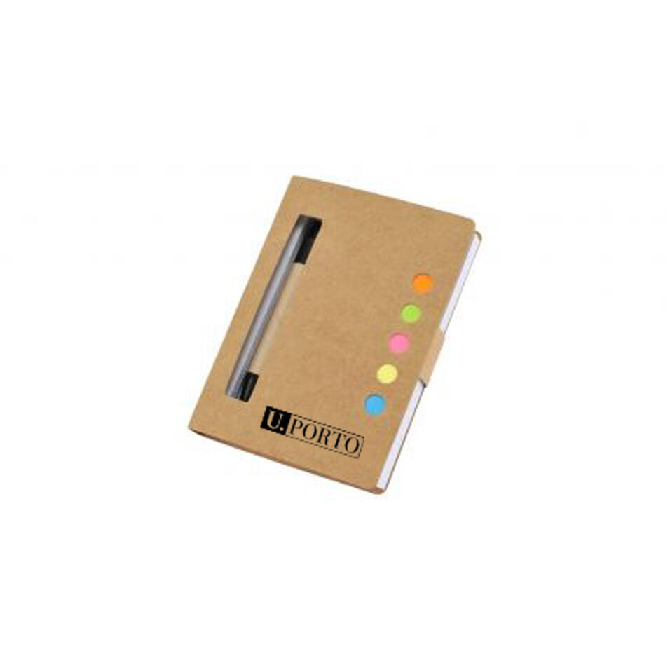 Bloco Post it com caneta