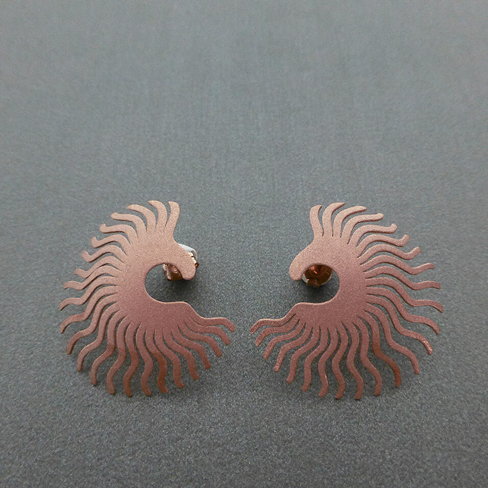 Brincos &ldquo;Cinderela&rdquo; Ouro Rosa (L)