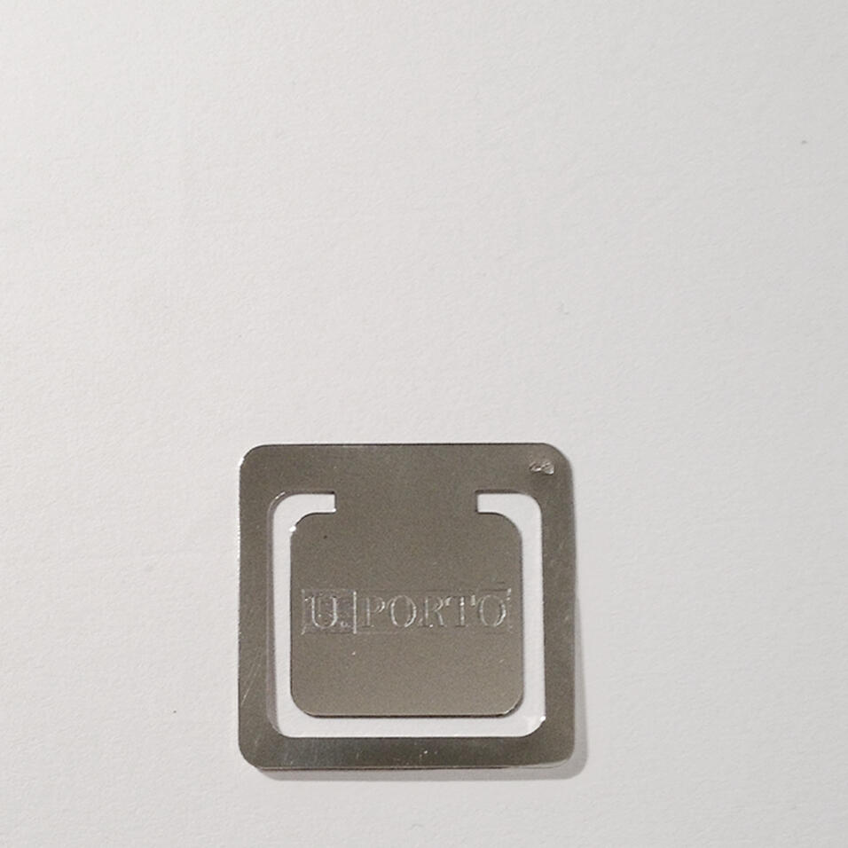 Marcador de Páginas UP em prata (Quadrado)