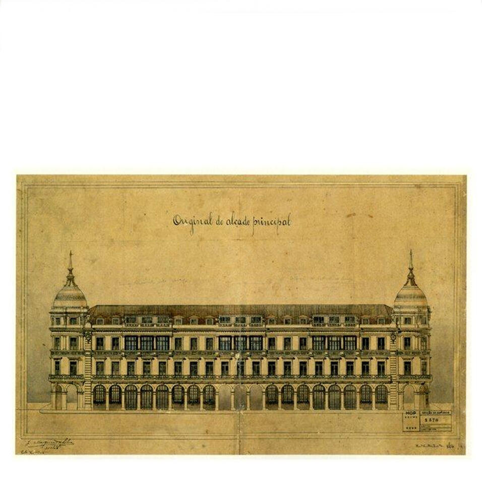 Litografia | Edifício das Obras Públicas, Braga