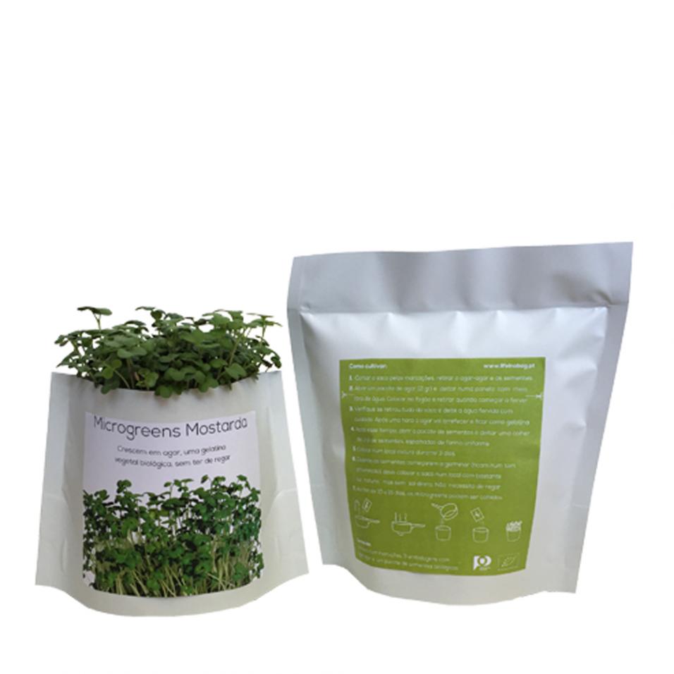 Microverduras em agar-agar