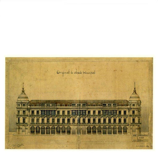 Litografia | Edifício das Obras Públicas, Braga