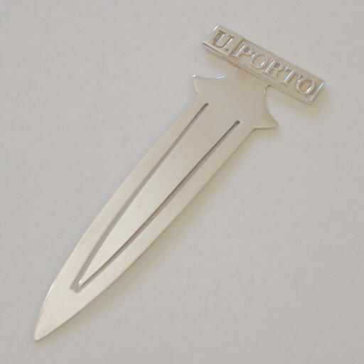 Marcador de Páginas UP em prata (Rectângular)