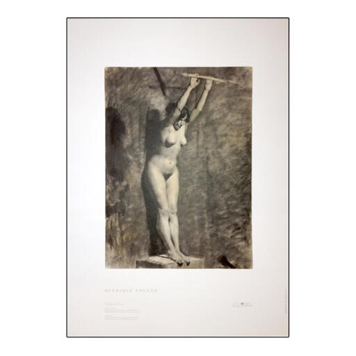 Reprodução Henrique Pousão -&rdquo;Modelo Vivo&rdquo; (Carvão)